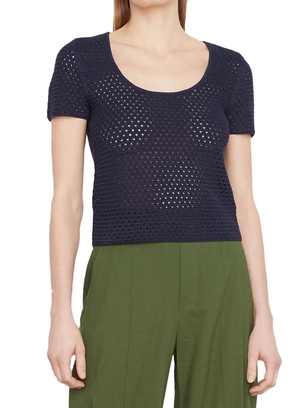 VINCE SHORT SLEEVE SWEATER